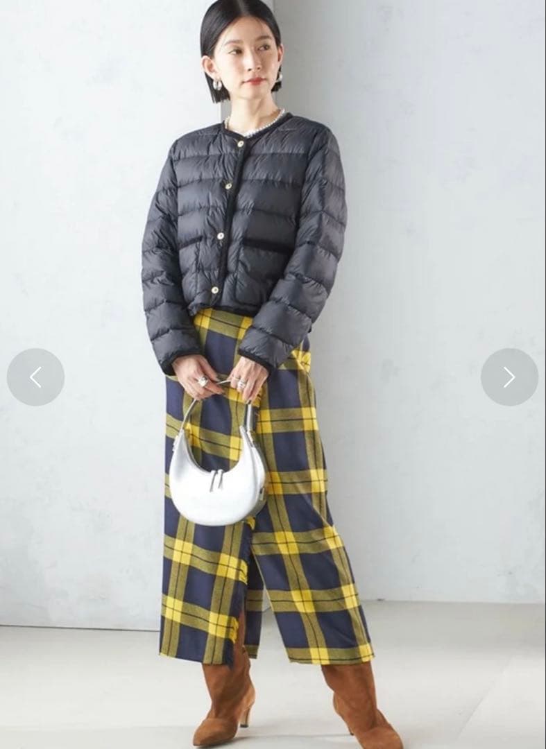 SHIPS別注TAION パイピング ノーカラー ダウン ジャケット タイオン