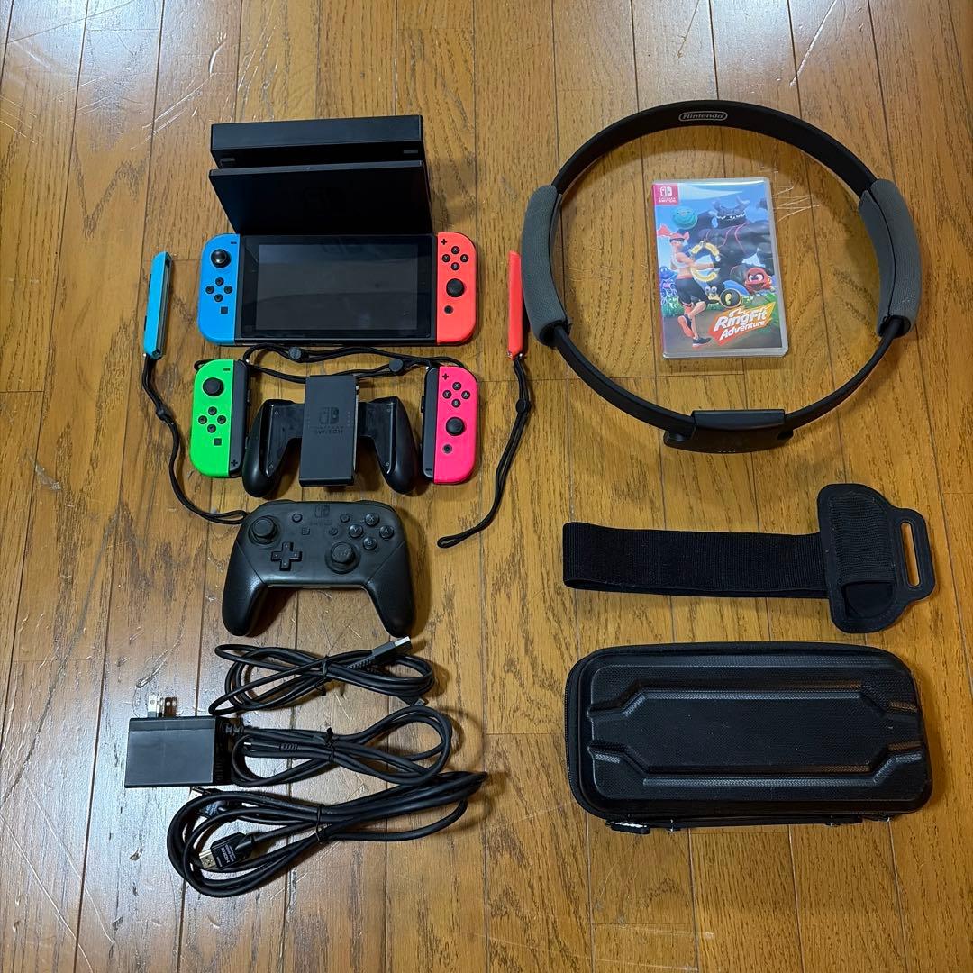 Nintendo Switch 本体リングフィットアドベンチャー等全5点まとめ売
