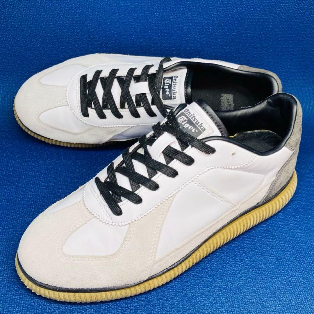 【Onitsuka Tiger 】28㌢デレシティ ホワイト×グレー　厚底レザー