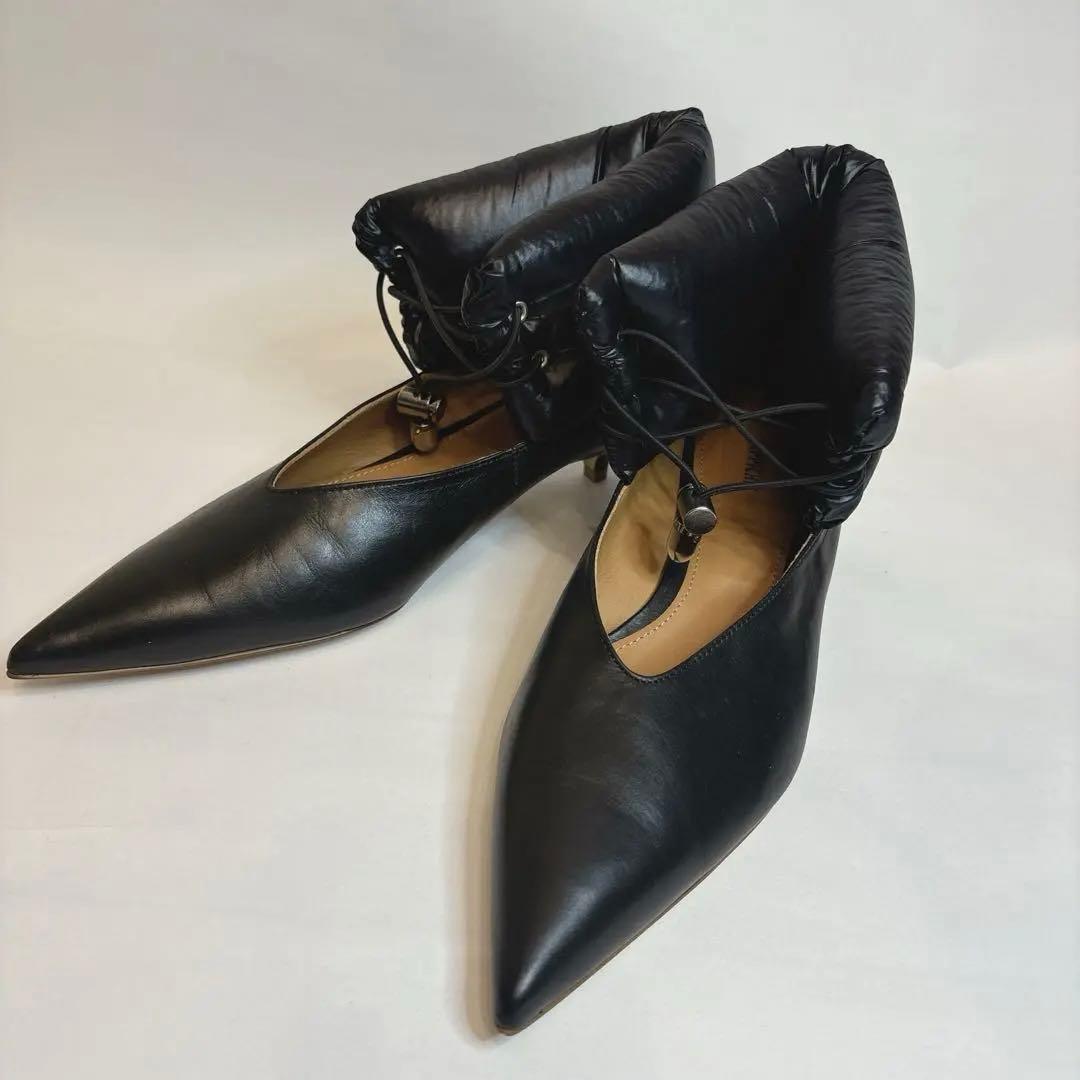 希少品　室内試し履きのみ　PIPPICHIC 黒　ダウン　ヒール　パンプス　37