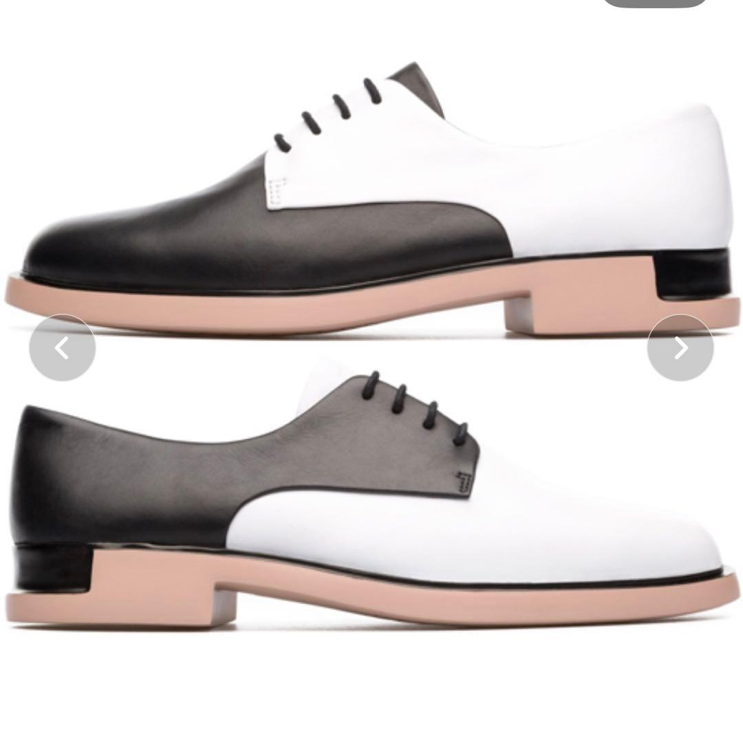 カンペール CAMPER ツインズ TWINS 24㎝ 美品 ブラック ホワイト