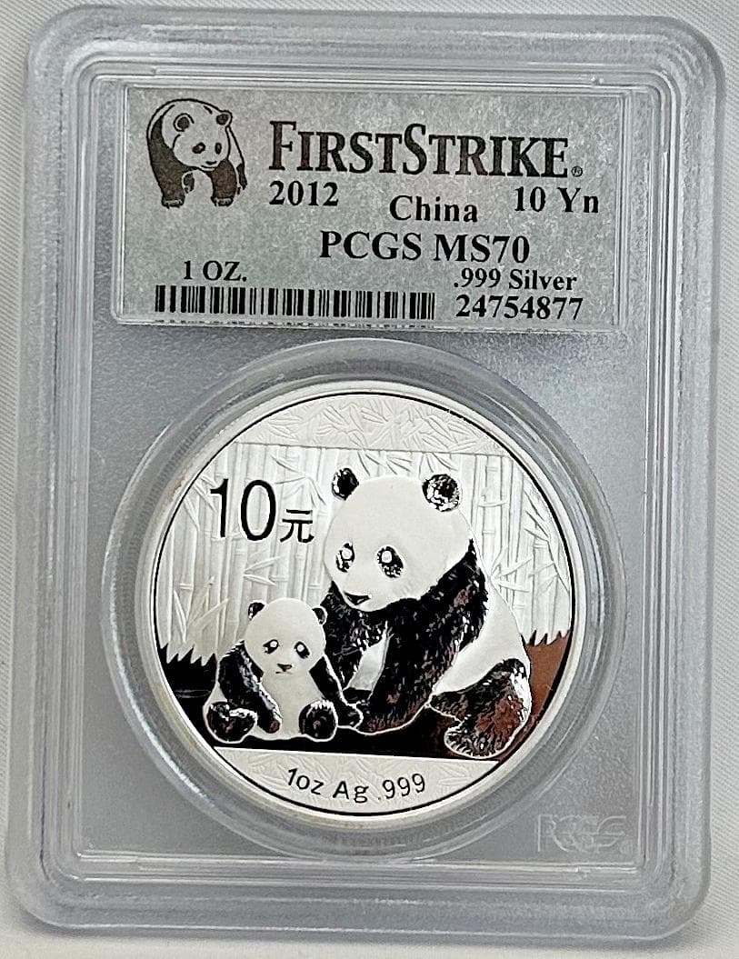 2012年中国パンダ PCGS MS70 10元/１oz 24754877