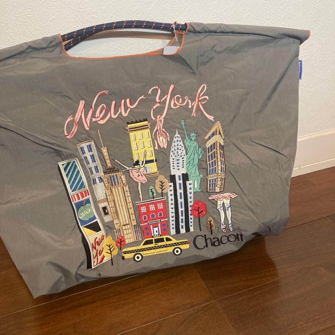 【新品　正規品】ボール&チェーンChacott ＮＹ刺繍エコバッグ　Ｌサイズ