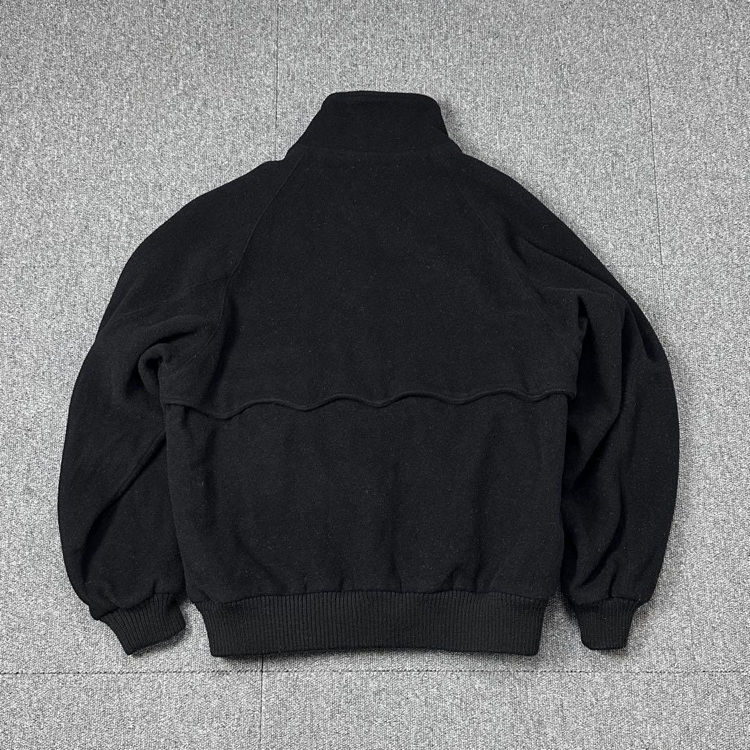 90s ウール ハリントンジャケット 黒 ブラック 古着