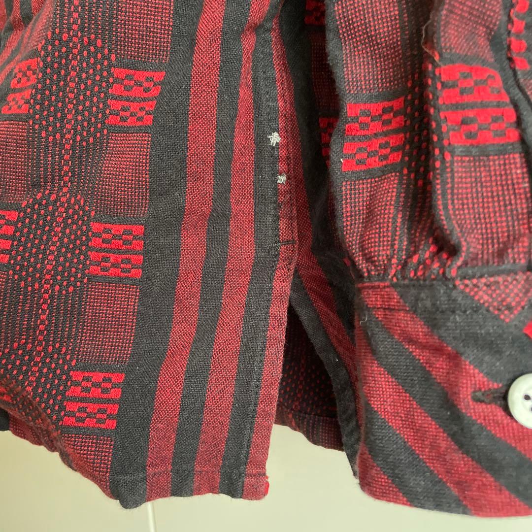 エンジニアードガーメンツ USA開襟チェック長袖シャツ