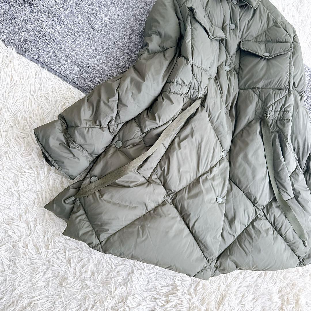 近年モデル　MaxMara ライトダウン　コート　キルティング　オリーブ　38