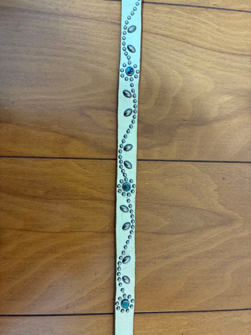 34 ＨＴＣ スタッズ　ベルト　ナロー　narrow belt ターコイズ