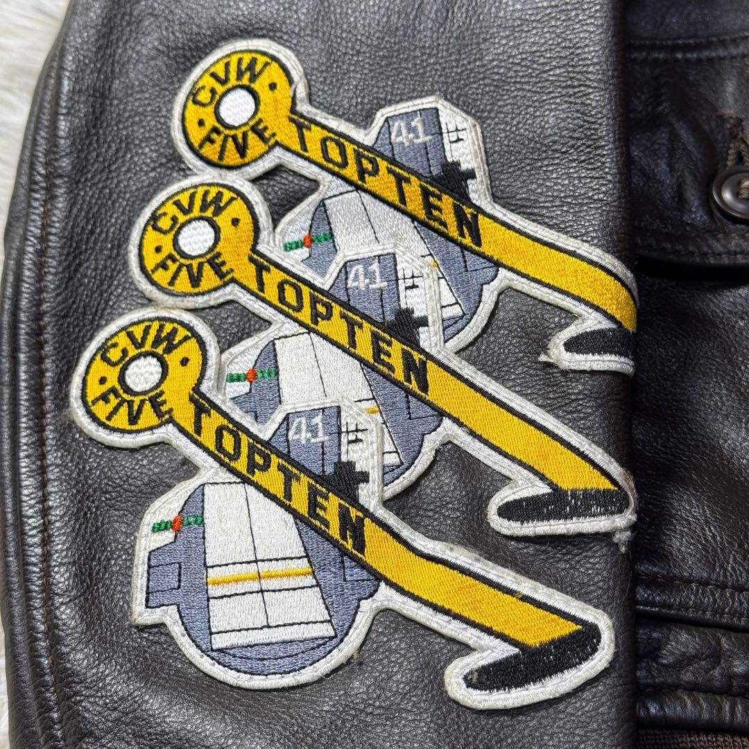 70s 米軍実物 G-1 USN BRILL BROS 黒タグ TOP GUN