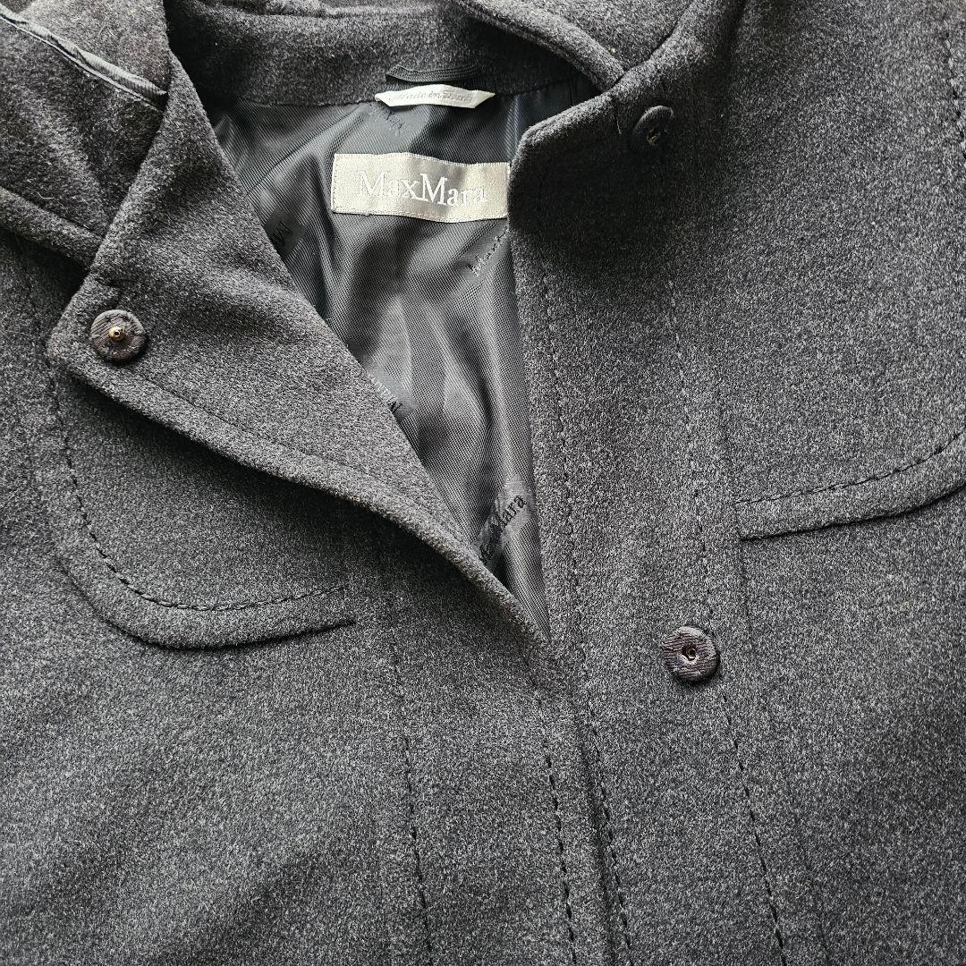 MaxMara【マックスマーラ】ロングコート3way チャコールグレー
