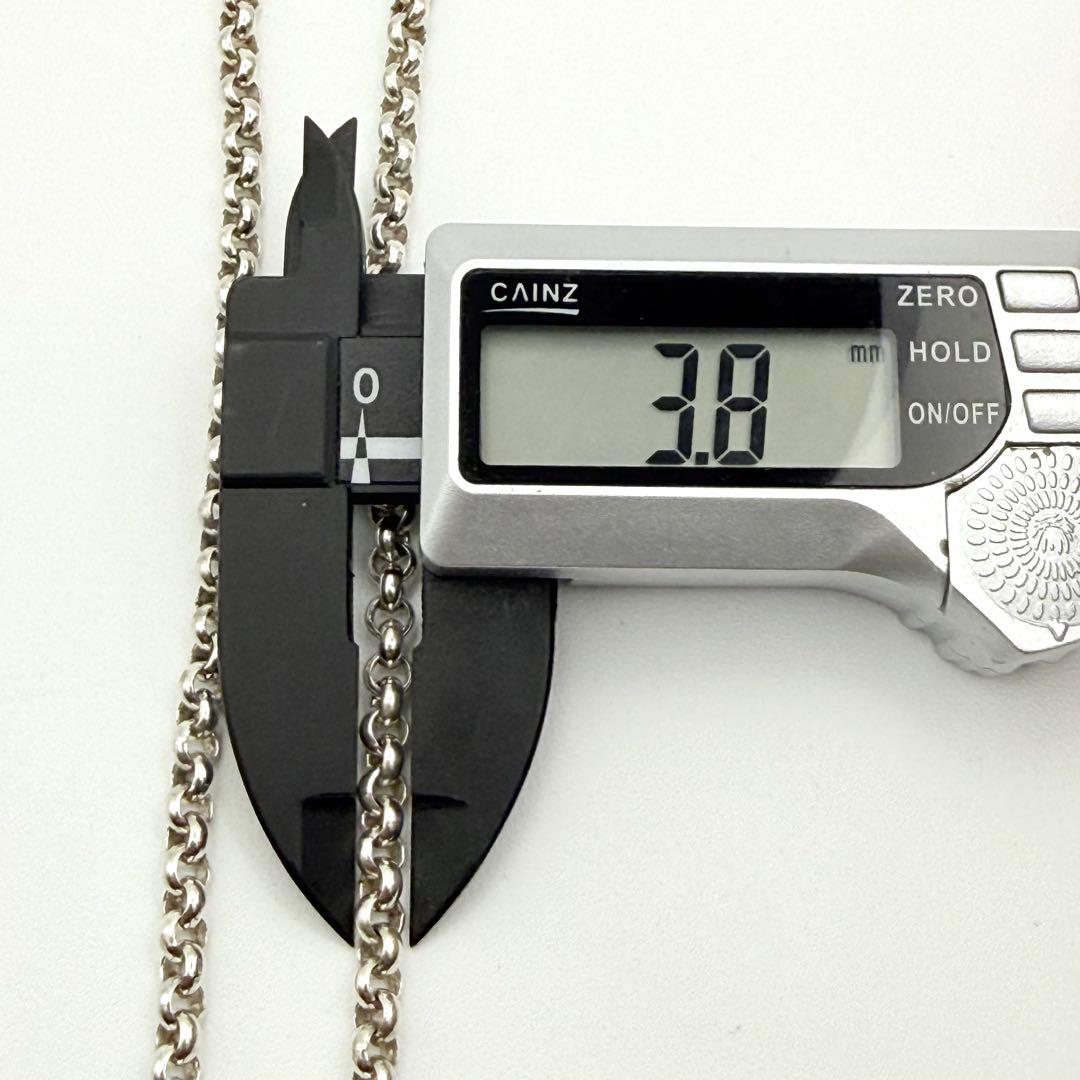 ●【美品】SILVER925 SAAD 甲丸チェーン 3.8mm幅 45cm