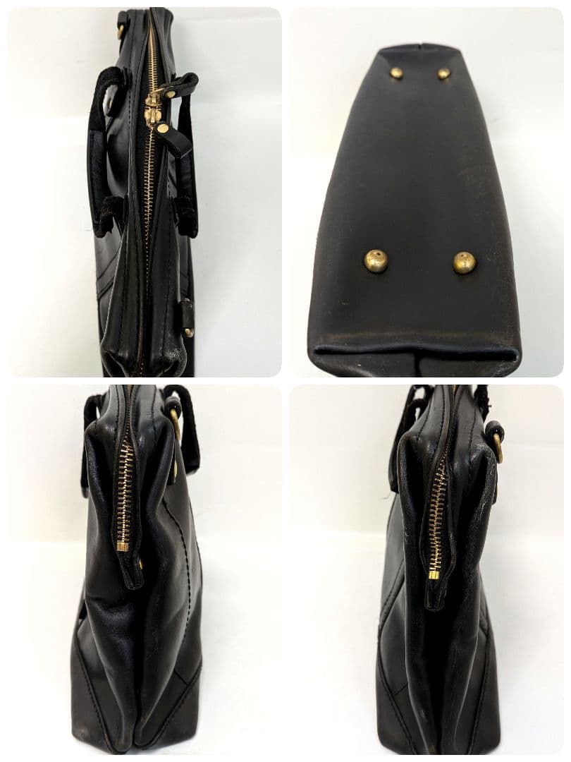 極美品　HERTZ 日本製 ブラック レザー ビジネスバッグ　ブリーフケース　革