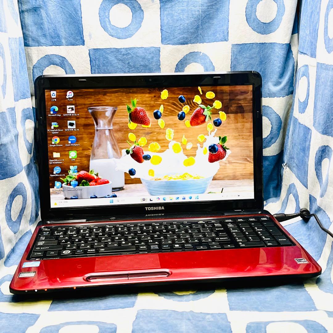 SSDでサクサク快適☆高性能i5☆大人気赤ノートパソコン♪ブルーレイ！Win11