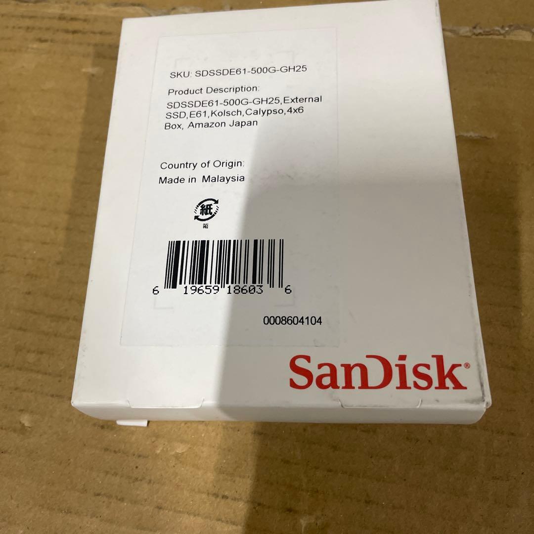 SanDisk SSD 外付け 500GB SDSSDE61-500G-GH25