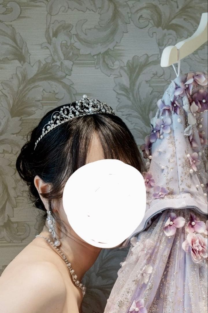 【美品】Love Tiaraロマンスハートラブティア パール ティアラ 結婚式