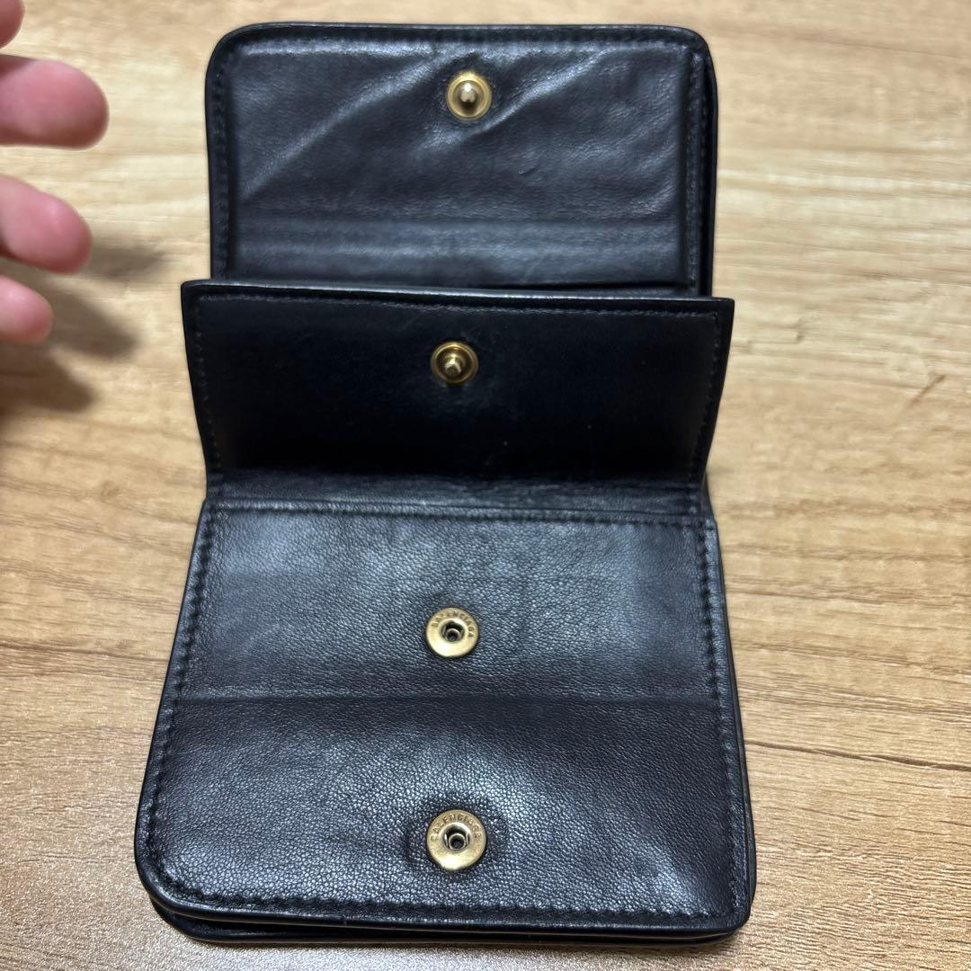 BALENCIAGA ブラック ケース　折りたたみ財布