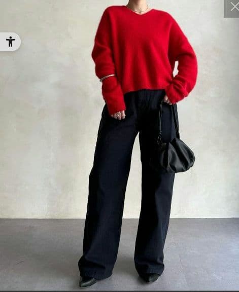 【新品未使用】ビアズリーFOXウールVネックニット