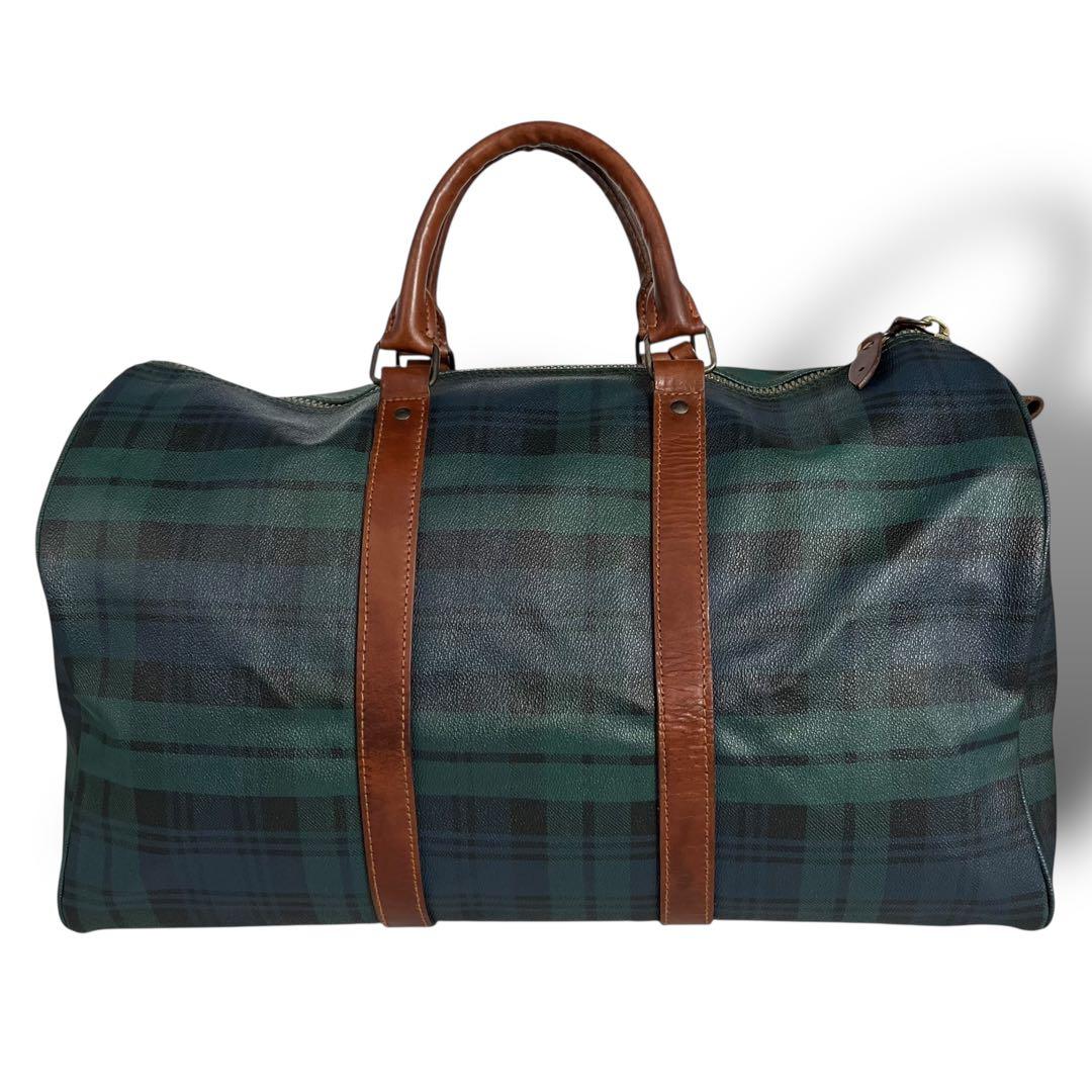 美品 ポロラルフローレン 2way ブラックウォッチ ボストンバッグ ブラシ付き