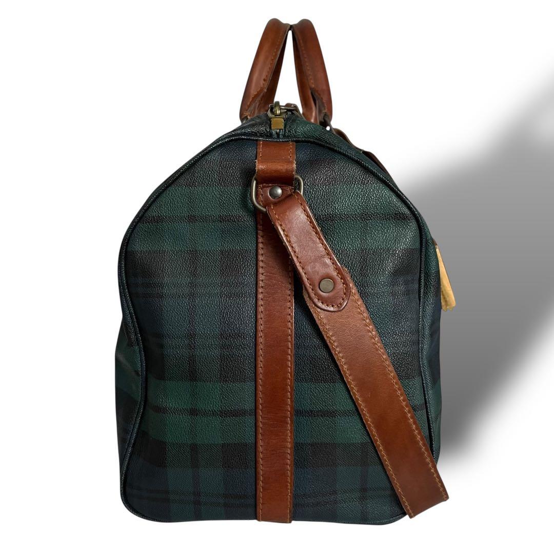 美品 ポロラルフローレン 2way ブラックウォッチ ボストンバッグ ブラシ付き
