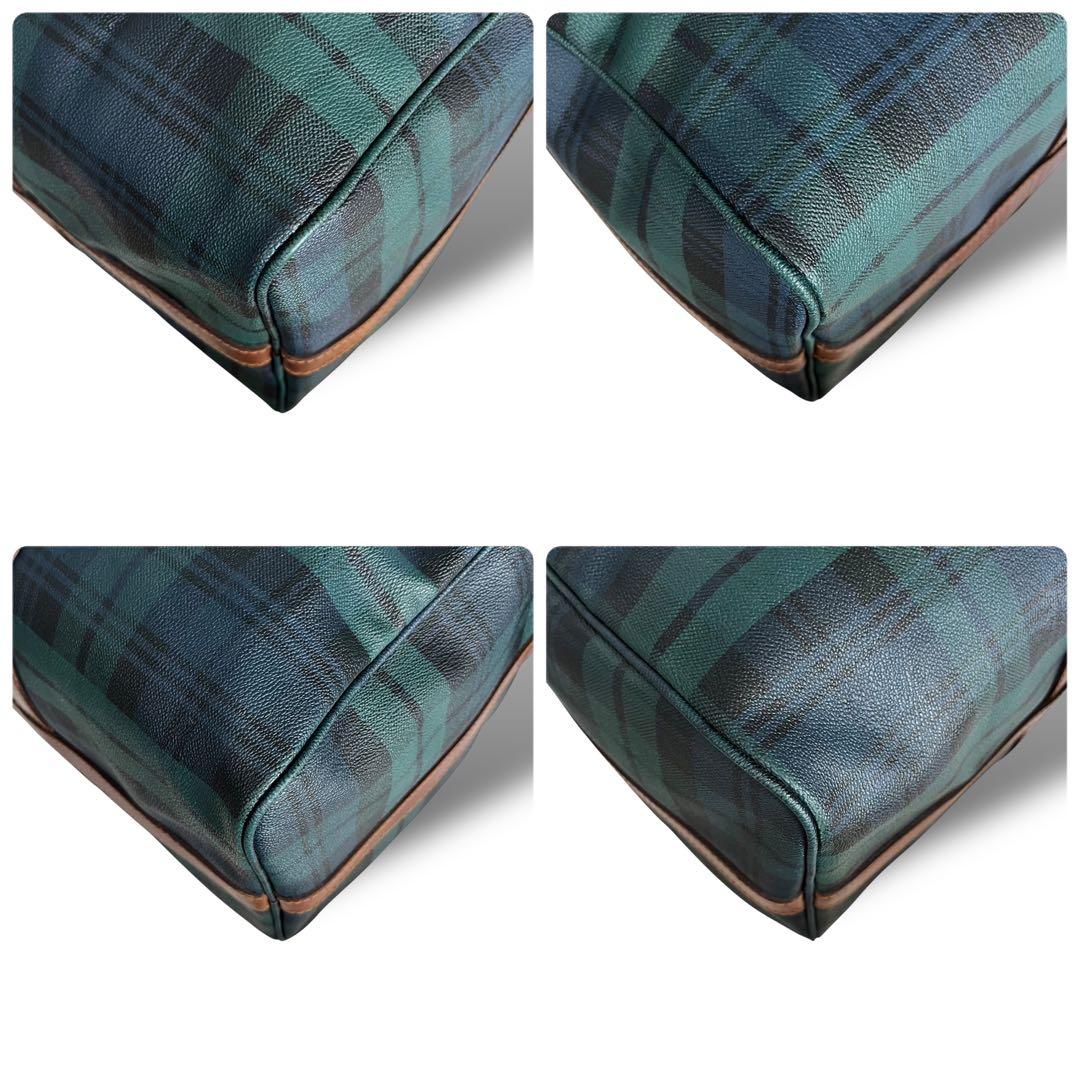 美品 ポロラルフローレン 2way ブラックウォッチ ボストンバッグ ブラシ付き