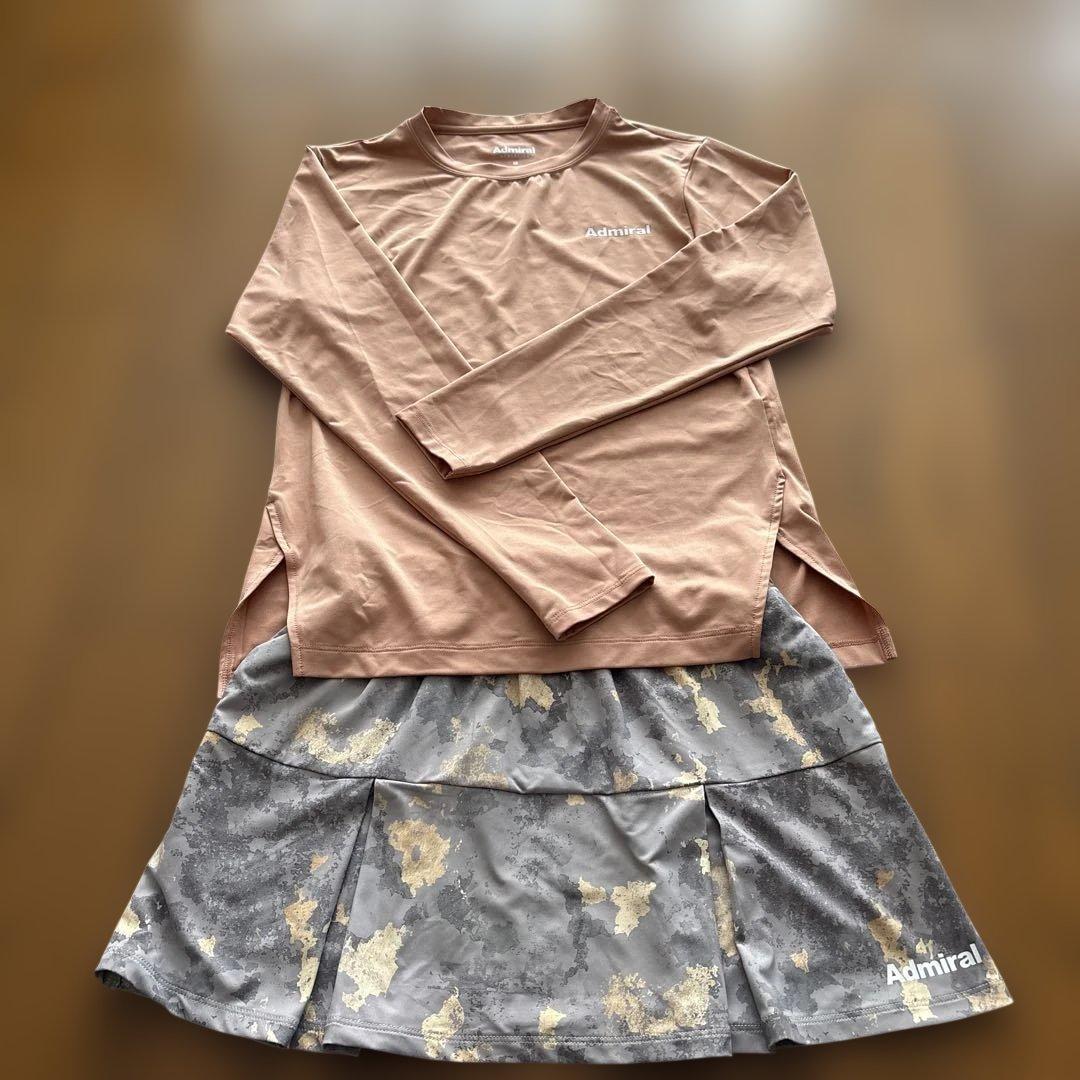 Admiral テニスウェアロングスリーブ シャツスコートセットアップ