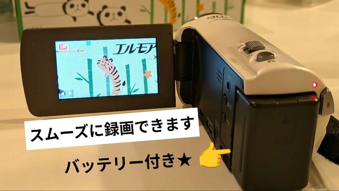 Panasonic HC-V480M ビデオカメラ 本体と付属品★SDカード付き