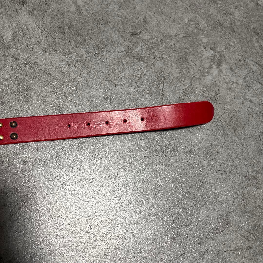 WESTWOOD 赤 スタッズ ベルト