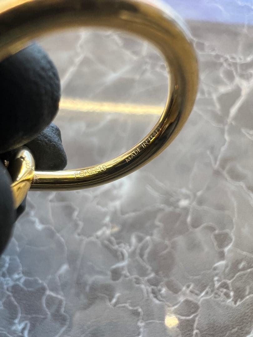 CELINE ノット リング / ゴールドフィニッシュ ブラス