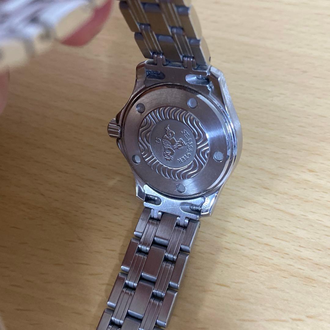 オメガ シーマスター120 レディース クォーツ ブルー文字盤 ジャンク品