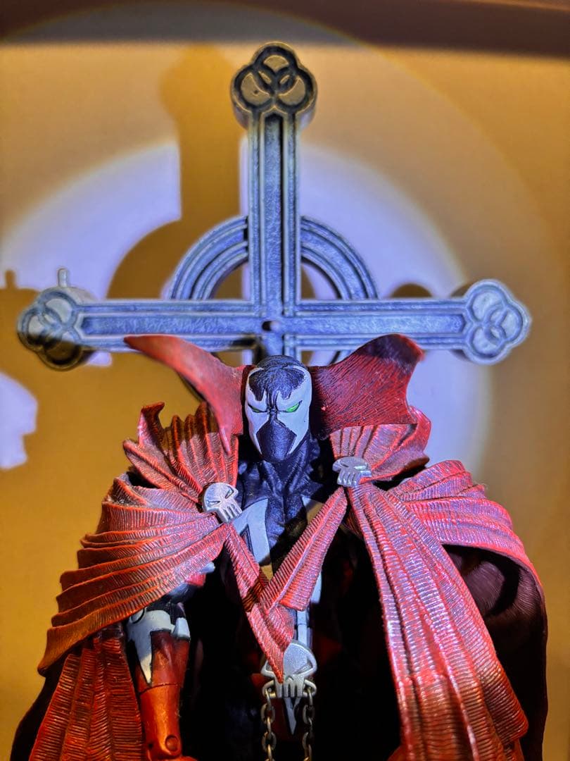 マクファーレントイズ スポーン フィギュア 2002年製 十字架台座 チェーン付