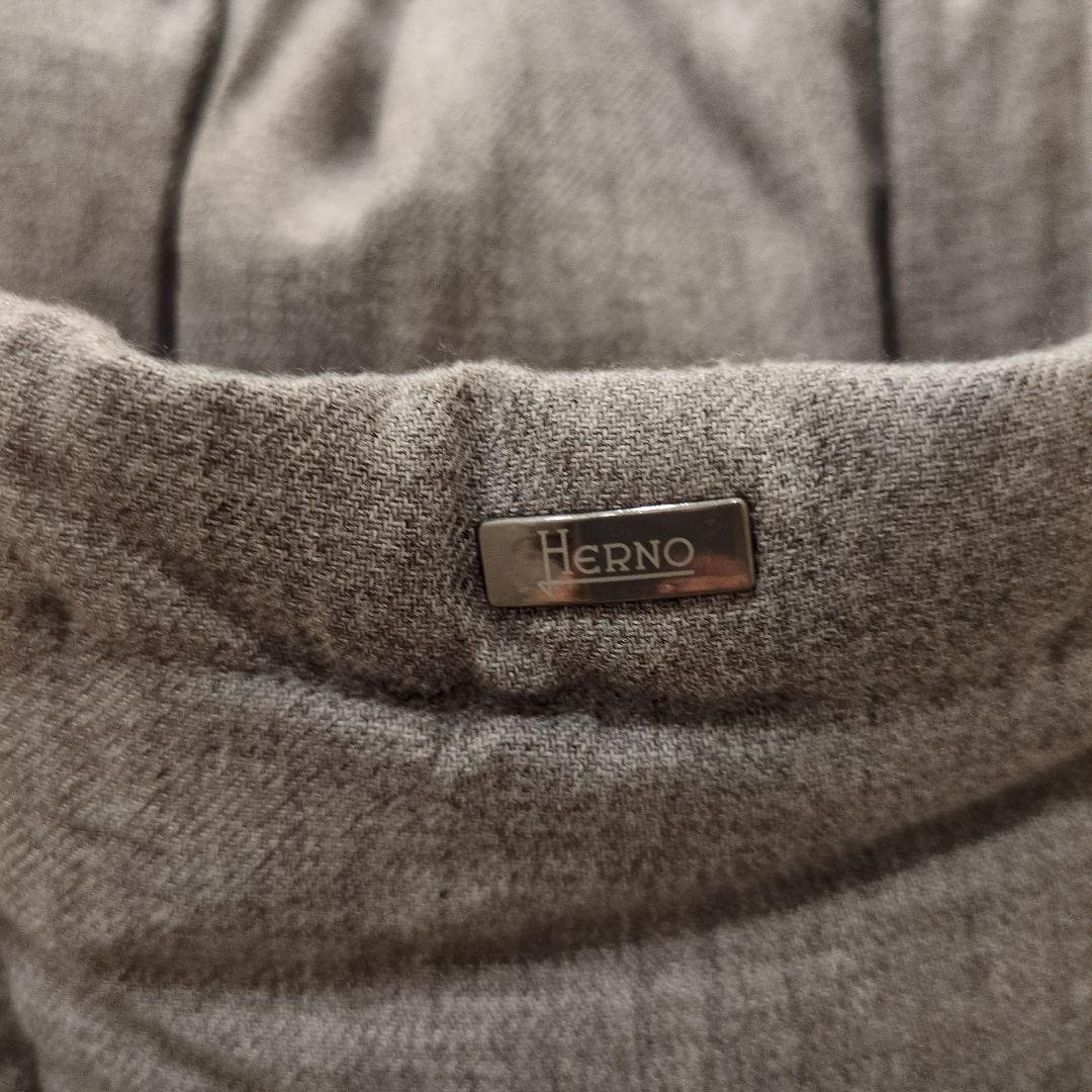 週末SALE☆ ヘルノ 異素材ミックス ダウンジャケット グレー ラメ 40