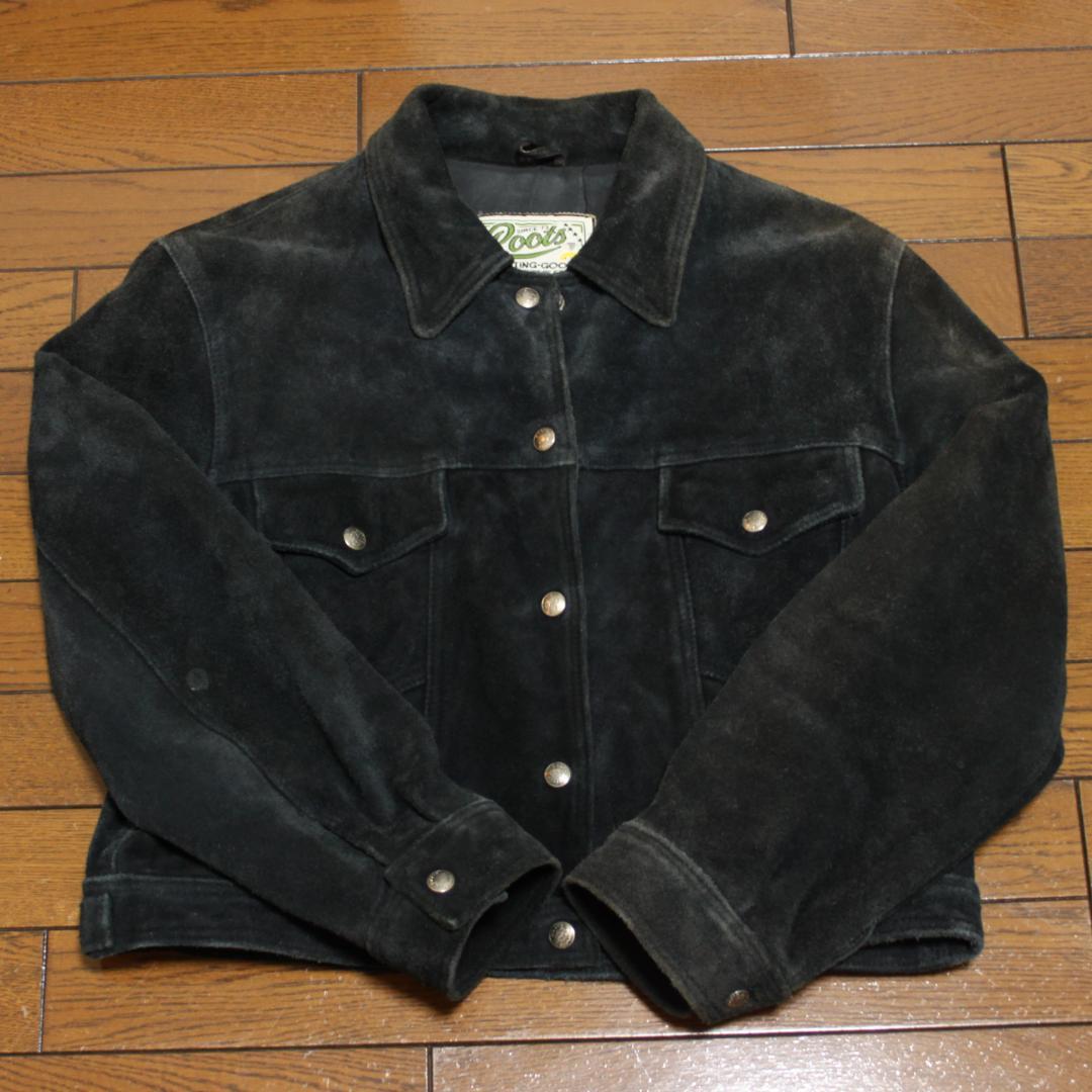 定助　ROOTS スウェード レザー ジャケット カナダ製 ヴィンテージ