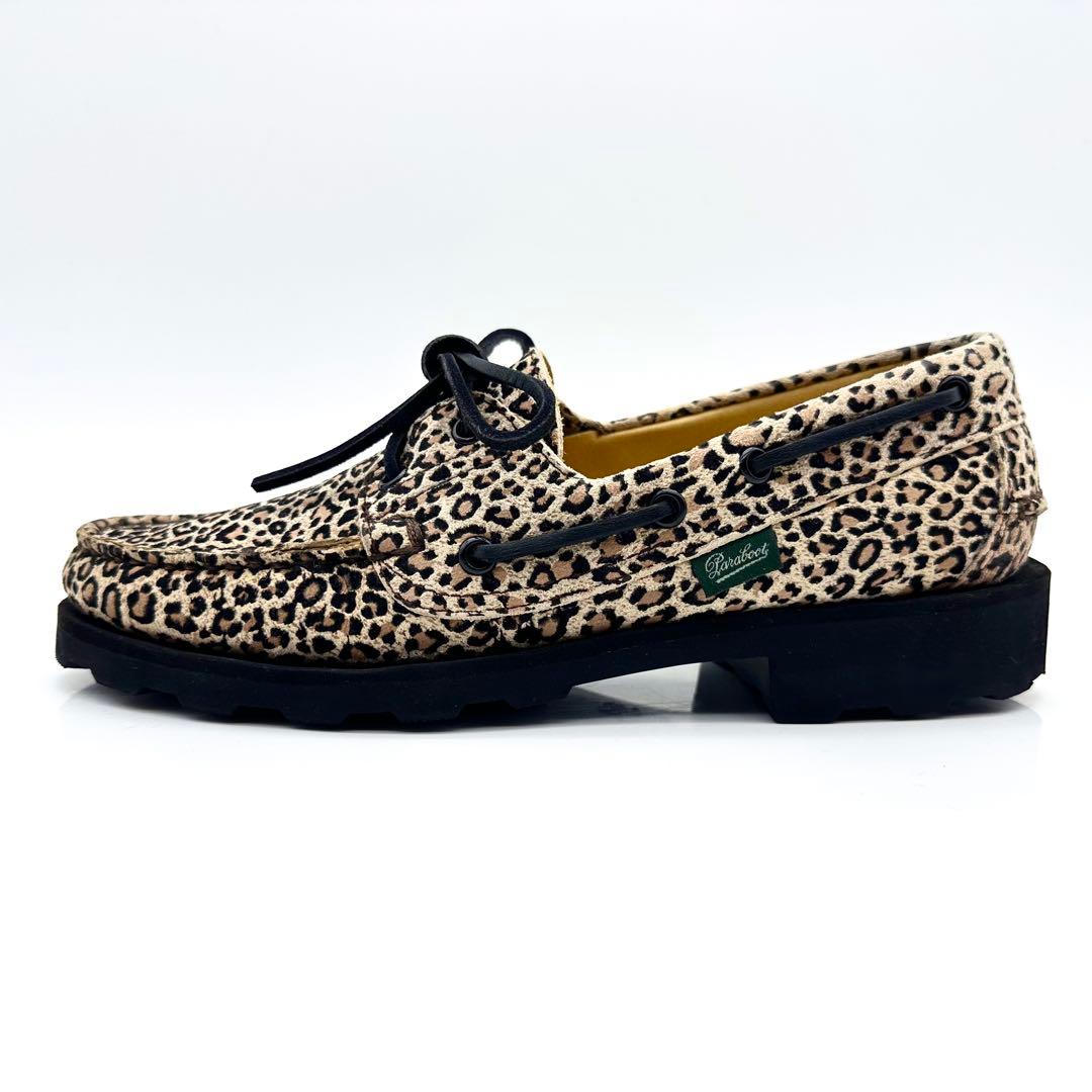 【極美品】パラブーツ MALO デッキシューズ レオパード レザー UA別注