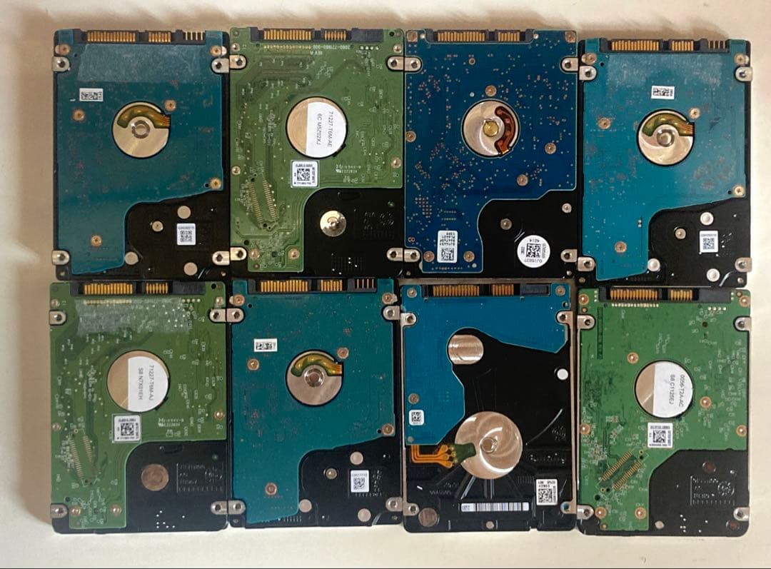 動作確認済 2.5インチ HDD 1TB SATA 8個セット