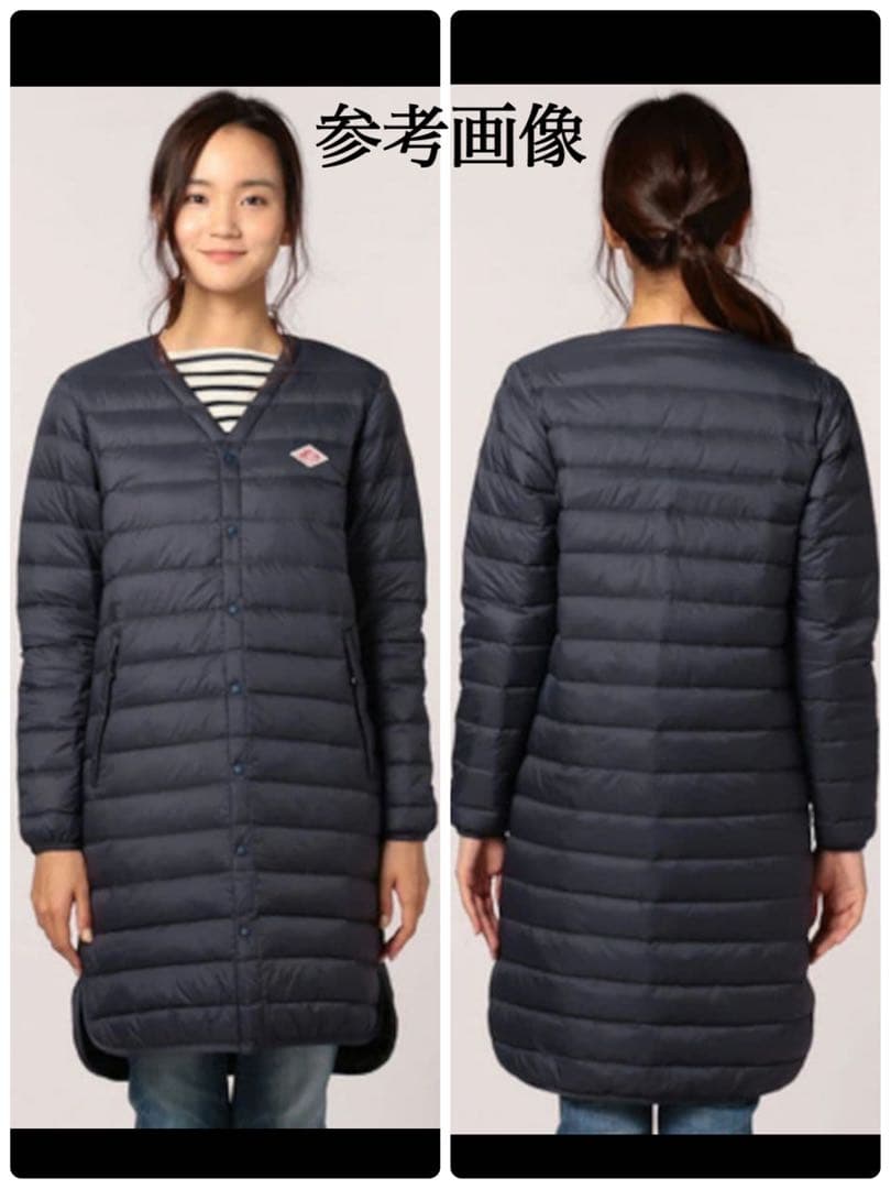 美品　DANTON ロングダウンコート　インナーダウン　コート　黒　36