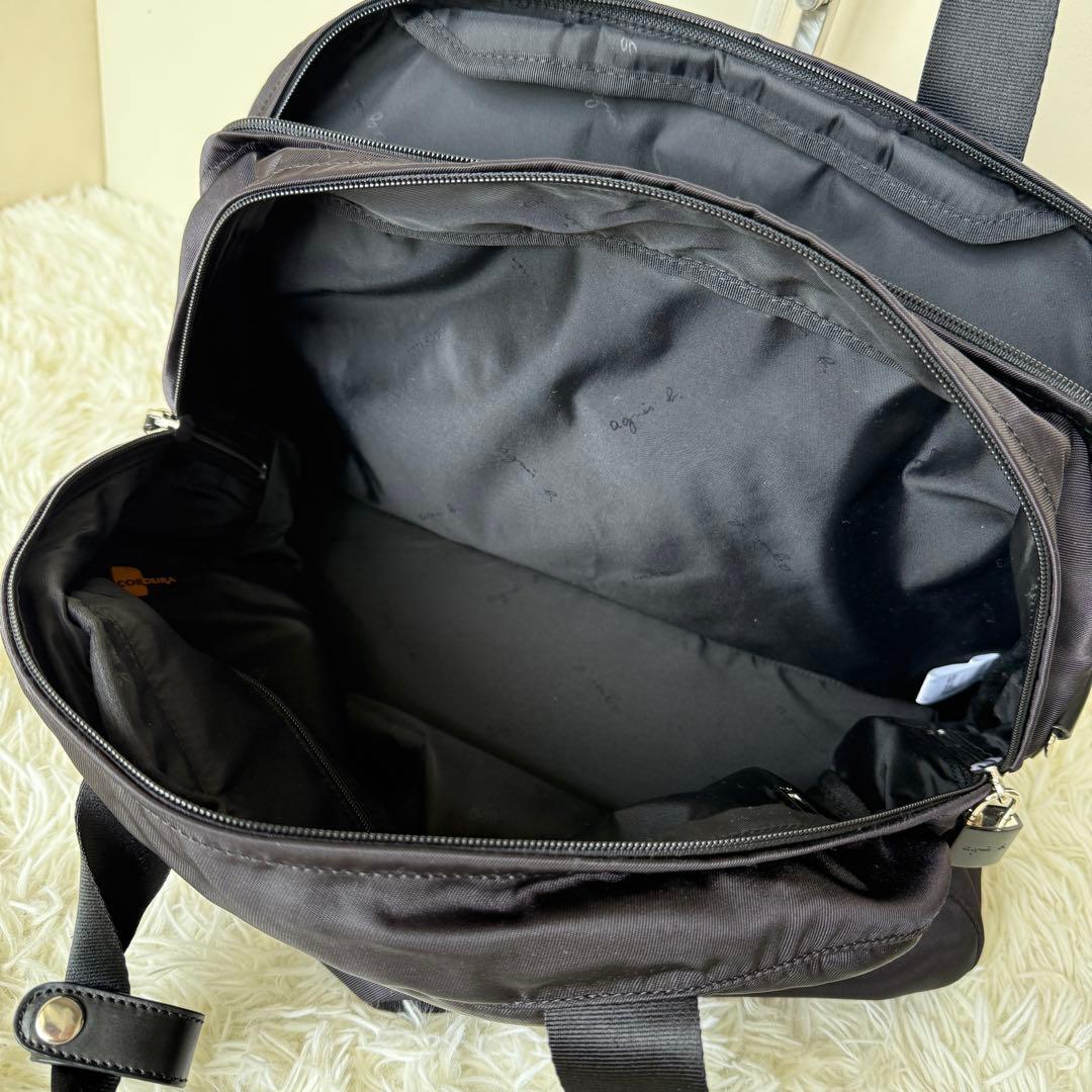 【未使用級】アニエスベーボヤージュ　2wayボストンバッグ　ネイビー