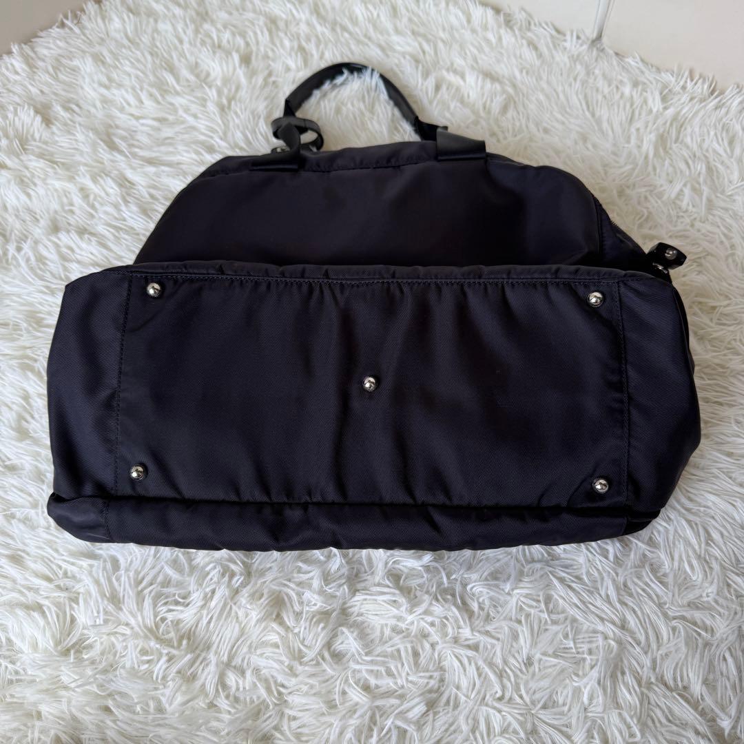 【未使用級】アニエスベーボヤージュ　2wayボストンバッグ　ネイビー