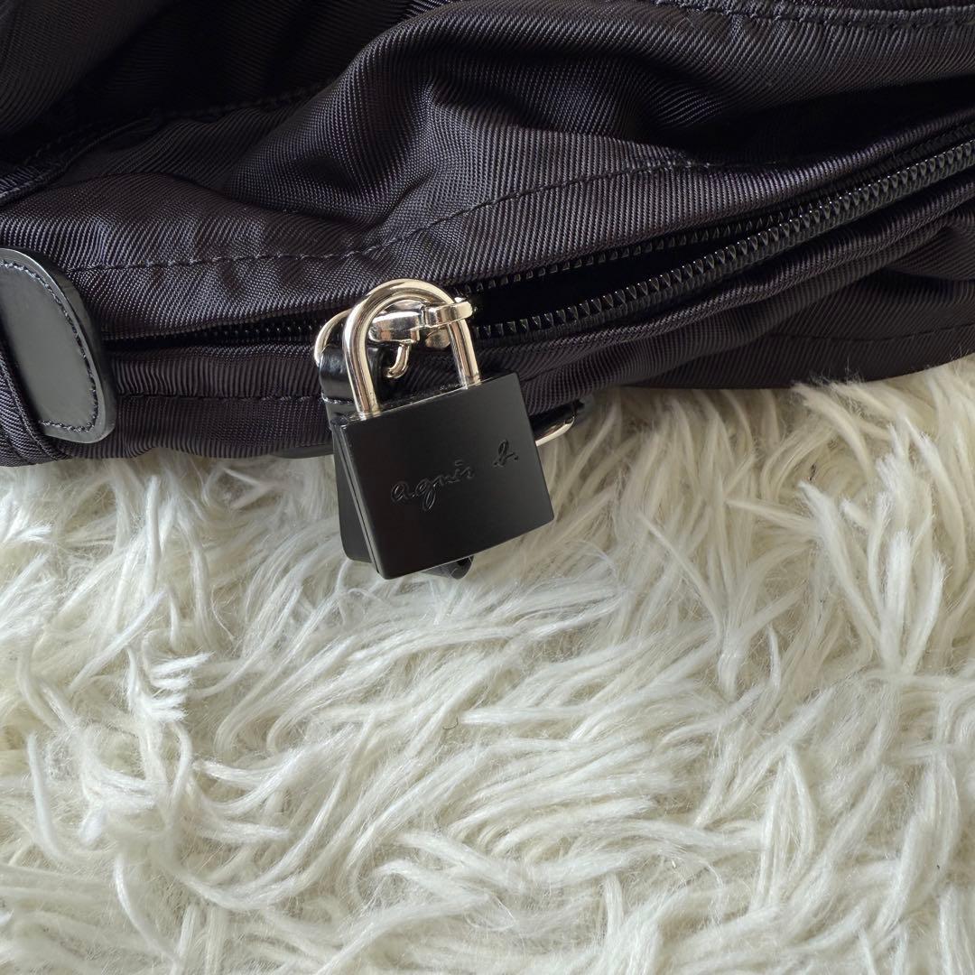 【未使用級】アニエスベーボヤージュ　2wayボストンバッグ　ネイビー