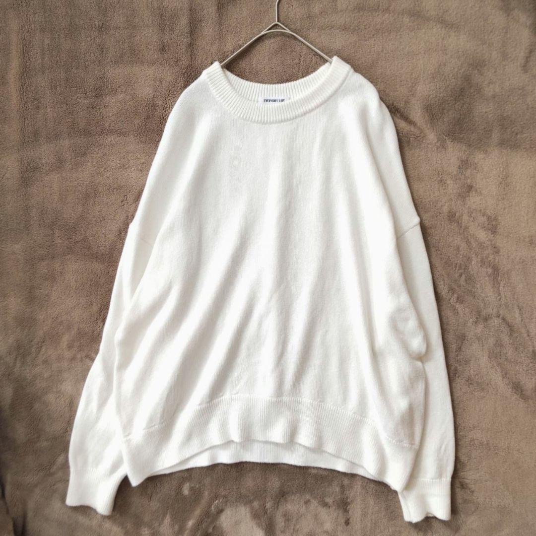美品✨25SS EVERYDAY I LIKE. ベーシックニット コットン 白