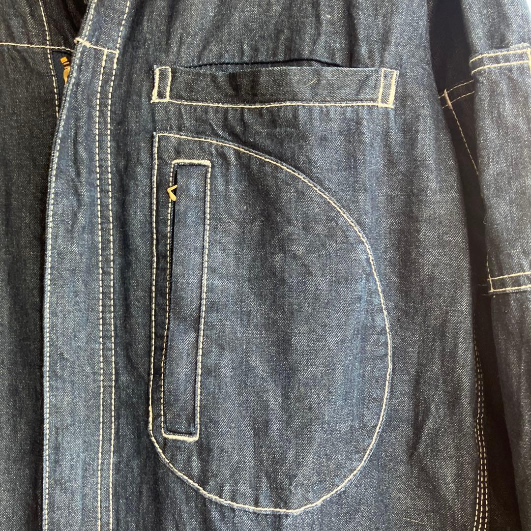 Snap-on ダークデニム オーバーオール