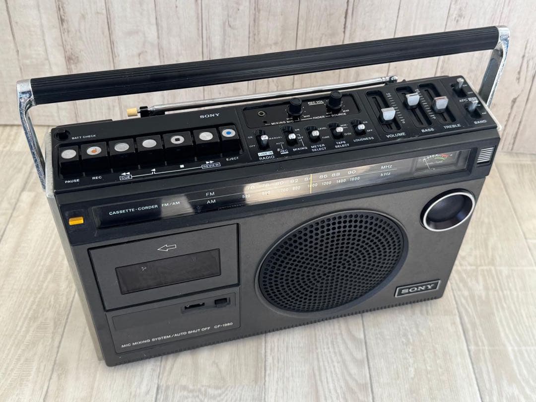 [動作品] SONY ラジカセ CF-1980 ラジオ昭和レトロ