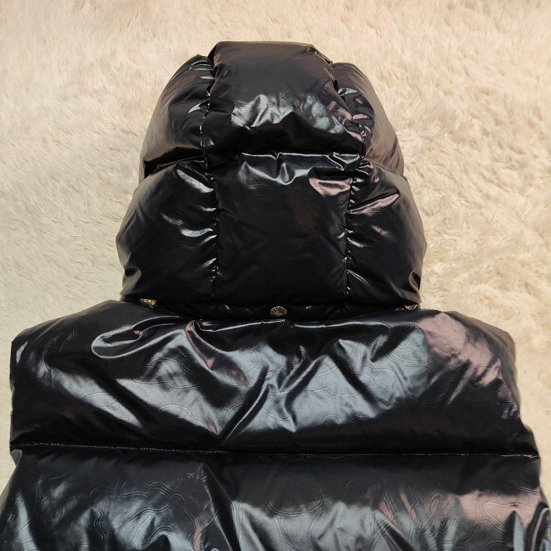 極美品✨カモフラ✨アベイシングエイプ 金属ロゴ 2WAY ダウンベスト ブラック