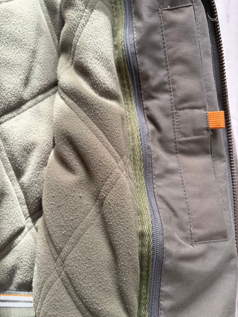 美品 00s Timberland ライナー付 襟レザー ハンティングジャケット