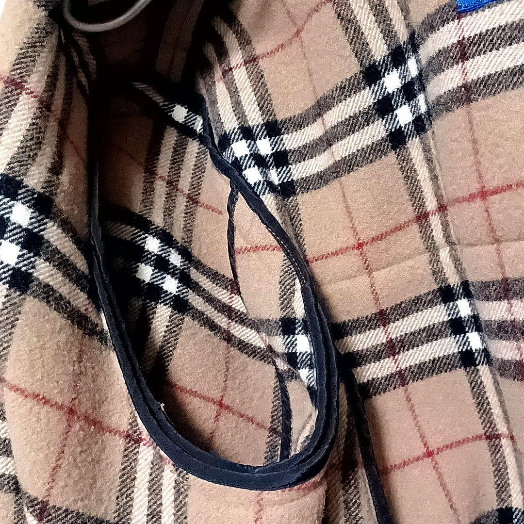 【美品★38】バーバリー ブルーレーベル　ノバチェック　ダッフルコート　キャメル