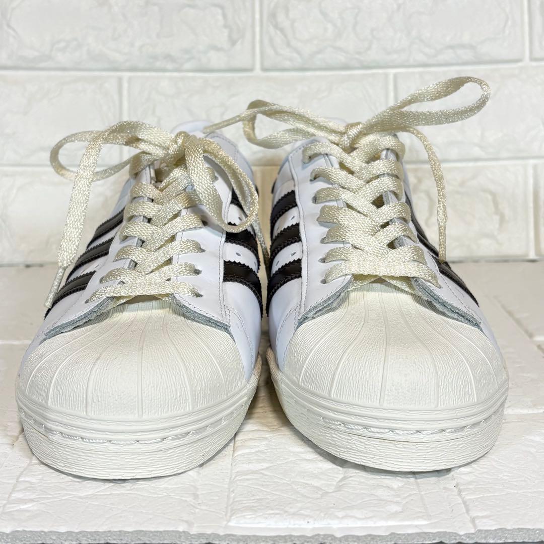 adidas アディダス スーパースター ホワイト ブラウン 28cm 替え紐付