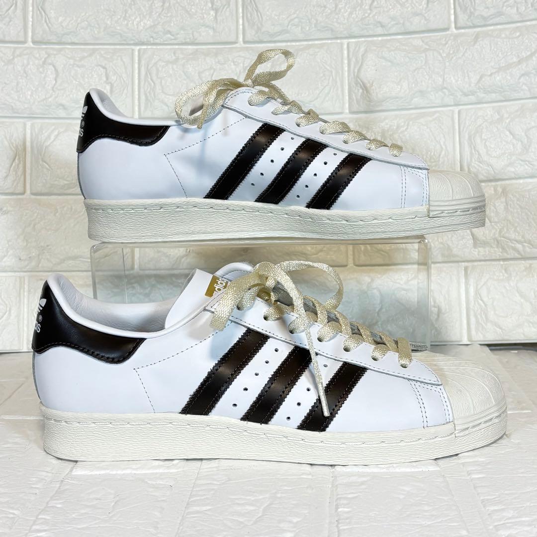 adidas アディダス スーパースター ホワイト ブラウン 28cm 替え紐付