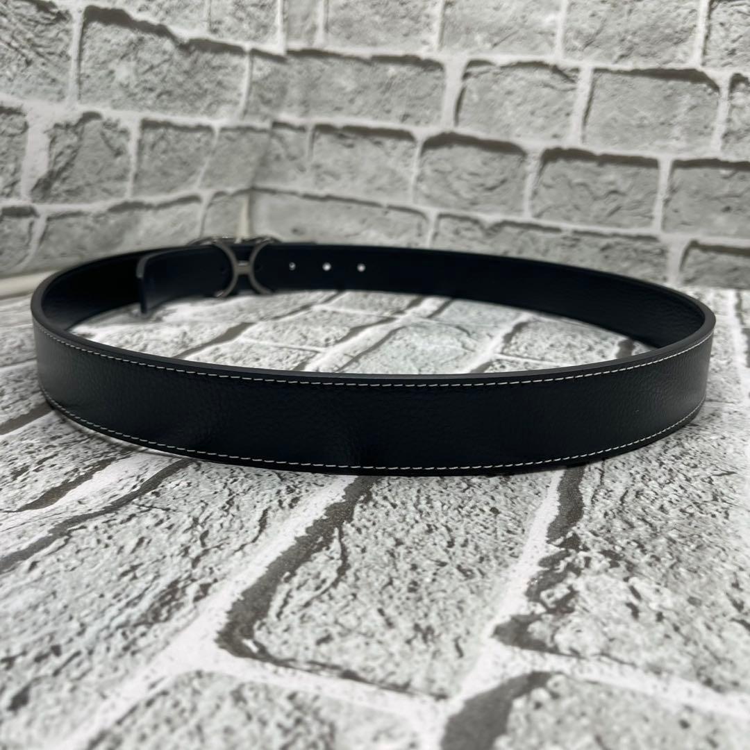 美品✨ディオール ベルト CDロゴ オブリーク レザー 本革 ブラック メンズ