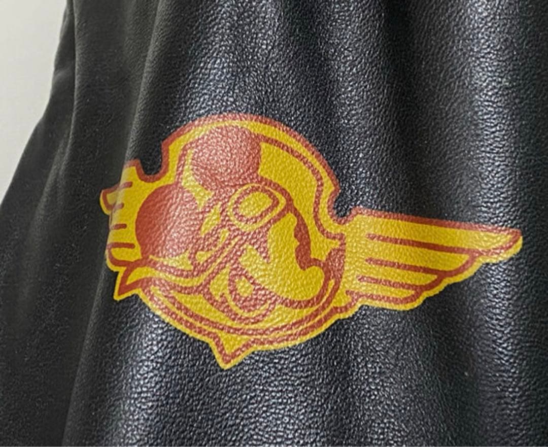 AVIREX Disney ドナルド ミッキー　レザージャケット