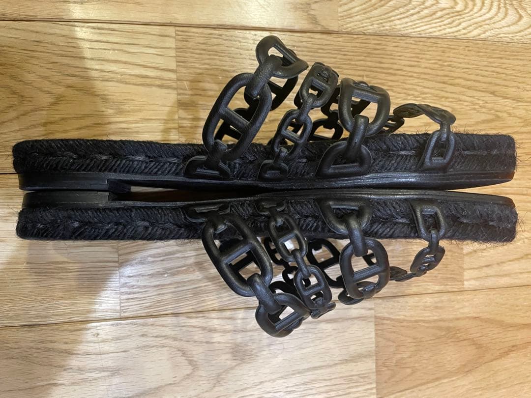 あーちゃん　エルメス アンコーヌ エスパドリーユ サンダル 38