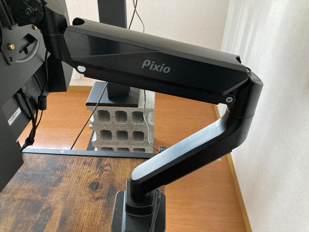 Pixio PS2S モニターアーム シングル 黒