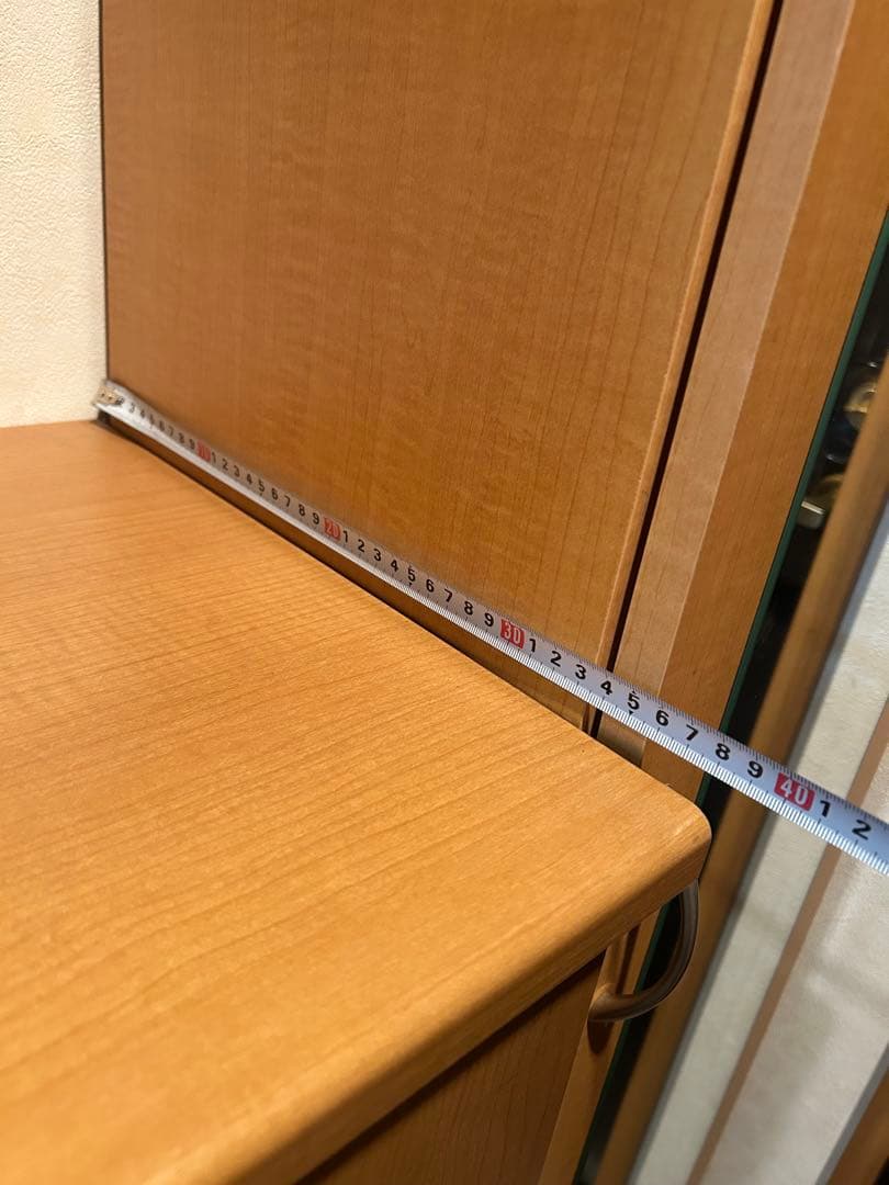 シューズロッカー　靴箱　鏡付